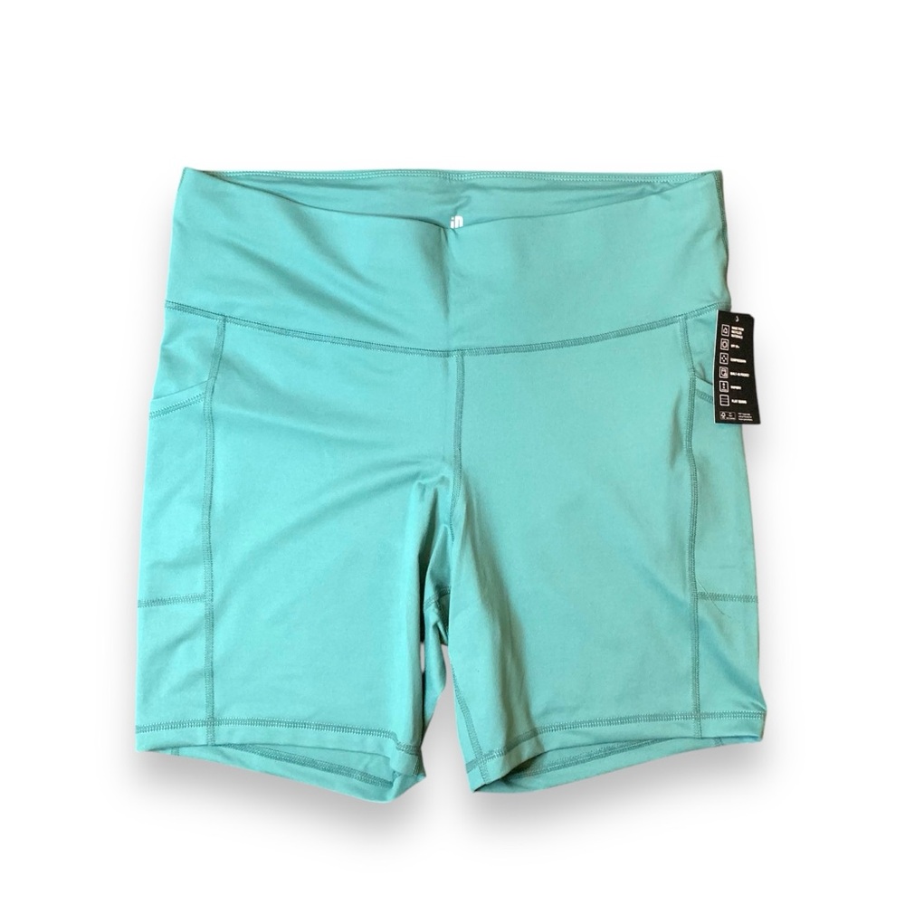 Ideology Women's crushed mint performance  compression Shorts size 1x